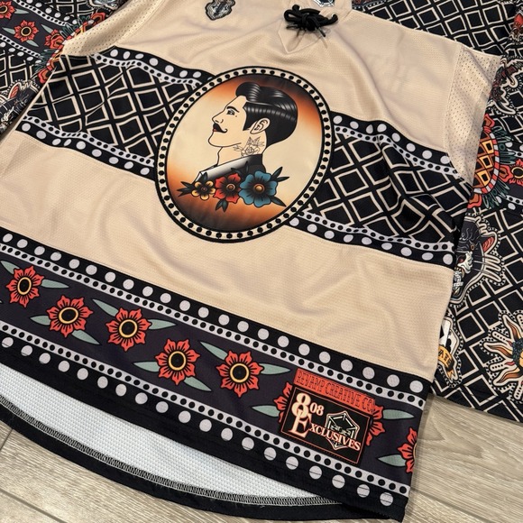 Elev808 Designs Festival Hockey Jersey Medium Tattoo Art Rave Streetwear - Picture 2 of 5